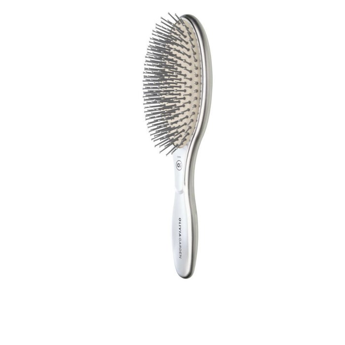 Olivia Garden Expert Care Oval Nylon Bristles Silver