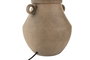 DKD Home Decor Lámpara de sobremesa de gres y lino con asas, Terracota