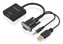Aisens A115-0872 Conversor SVGA y Audio a HDMI Negro 20cm