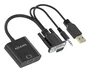 Aisens Cable Conversor SVGA+Audio a HDMI, 20cm, Negro