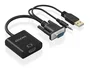 Aisens Cable Conversor SVGA+Audio a HDMI, 20cm, Negro
