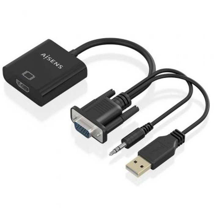 Aisens A115-0872 Conversor SVGA y Audio a HDMI Negro 20cm