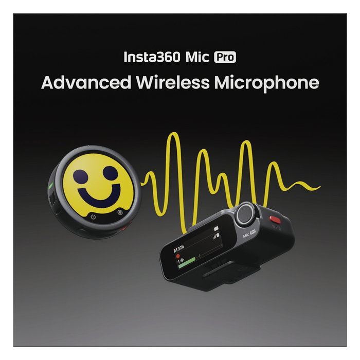 Insta360 Mic Pro Micrófono Inalámbrico de Mano/Solapa, 400 m, Cardioide/Bidireccional/Omnidireccional, 130 dB, 20-20000 Hz, Negro Insta360 Mic Pro Micrófono Inalámbrico de Mano/Solapa, 400 m, Cardioide/Bidireccional/Omnidireccional, 130 dB, 20-20000 Hz, Negro