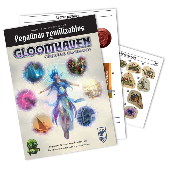 Gloomhaven: Círculos olvidados pegatinas reutilizables