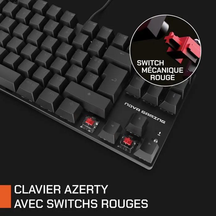 Nova Gaming Sculptor TKL Teclado Mecánico para Juegos RGB LED