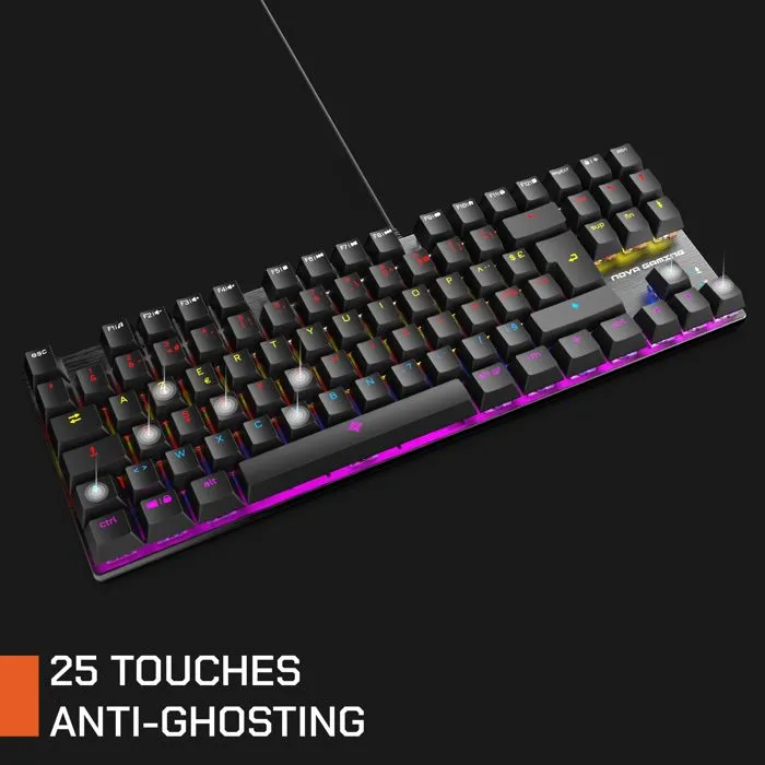 Nova Gaming Sculptor TKL Teclado Mecánico para Juegos RGB LED