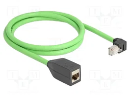 DeLOCK Cable de extensión Ethernet Cat.6A SF/UTP 1m Verde/Negro