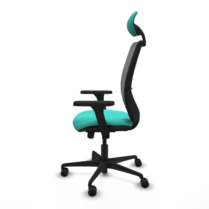 PIQUERAS Y CRESPO Silla de oficina Zulema con mecanismo Sincro/Traslack, Turquesa y Gris PIQUERAS Y CRESPO Silla de oficina Zulema con mecanismo Sincro/Traslack, Turquesa y Gris