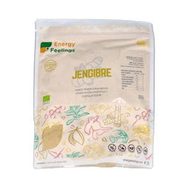 ENERGY FEELINGS Jengibre Polvo 1Kg Eco Vegan Sg Especias Ecológicas Veganas para Cocina y Bebidas