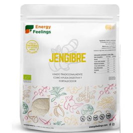 ENERGY FEELINGS Jengibre Polvo 1Kg Eco Vegan Sg Especias Ecológicas Veganas para Cocina y Bebidas