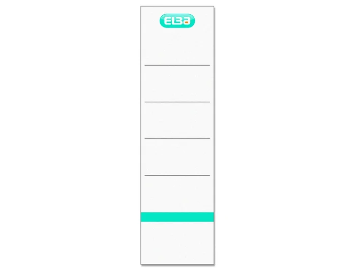 Elba Etiquetas para Archivador de Palanca de 80 mm, Blanco, 10 Unidades Elba Etiquetas para Archivador de Palanca de 80 mm, Blanco, 10 Unidades