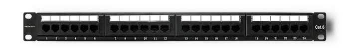 Qoltec Panel de parches 24 puertos Cat.6 UTP Negro Qoltec Panel de parches 24 puertos Cat.6 UTP Negro