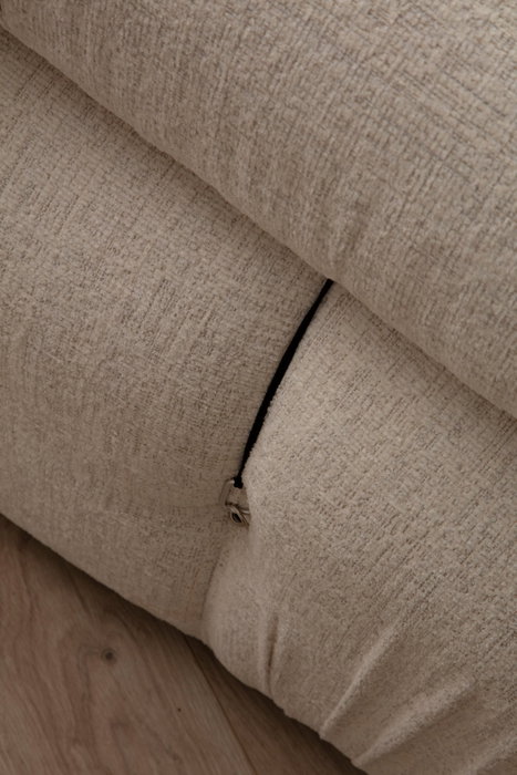 Atelier Del Sofa Sofá 1 Plaza 1R Cream Bouclette Tela Poliéster 95x95x75cm