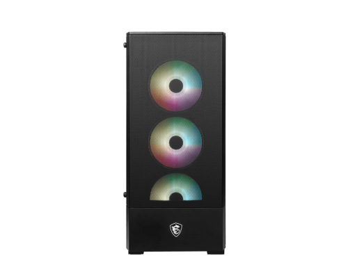 MSI MAG FORGE 112R Carcasa de Ordenador Midi Tower Negra Transparente con Ventana Lateral y Iluminación LED