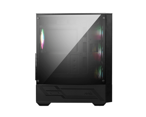 MSI MAG FORGE 112R Carcasa de Ordenador Midi Tower Negra Transparente con Ventana Lateral y Iluminación LED
