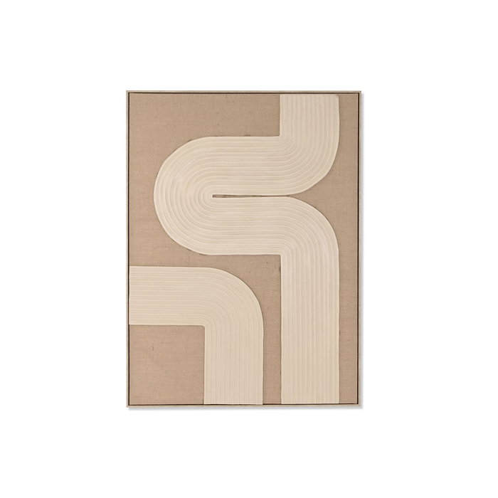 DKD Home Decor Cuadro Yute Foam 103x4,5x143 Moderno 3D Natural