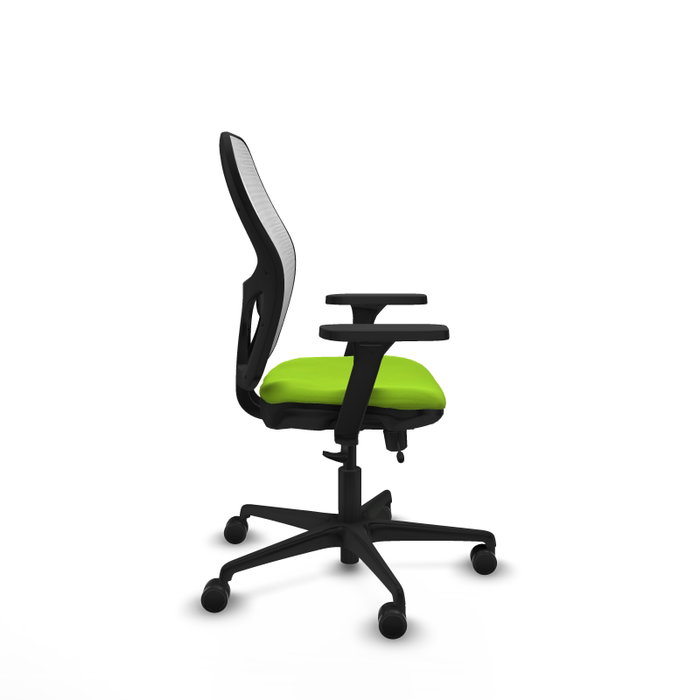 PIQUERAS Y CRESPO Silla de oficina Jorquera con mecanismo Sincro/Traslack, Pistacho y Blanco