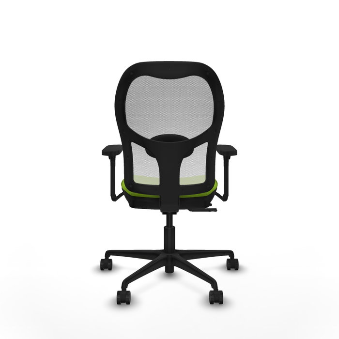 PIQUERAS Y CRESPO Silla de oficina Jorquera con mecanismo Sincro/Traslack, Pistacho y Blanco