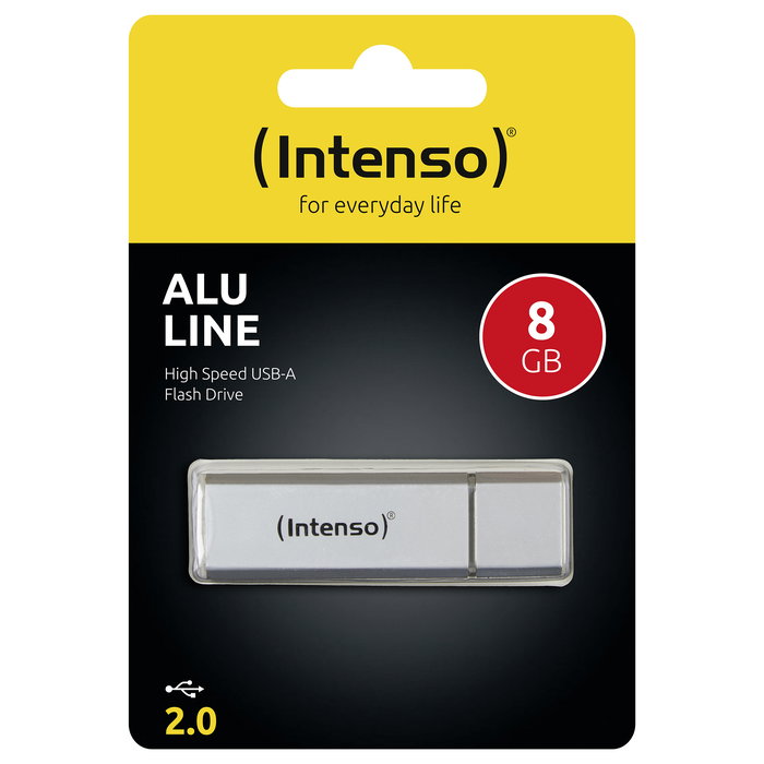 Intenso ALU Line silber 8GB USB 2.0 Pendrive Plata Aluminio