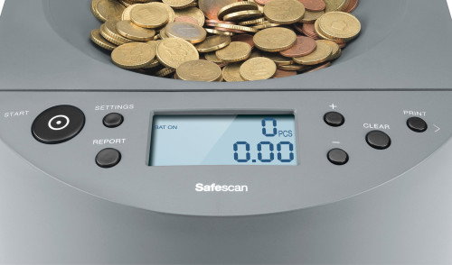 Safescan 1450 Contadora y Clasificadora de Monedas Euro
