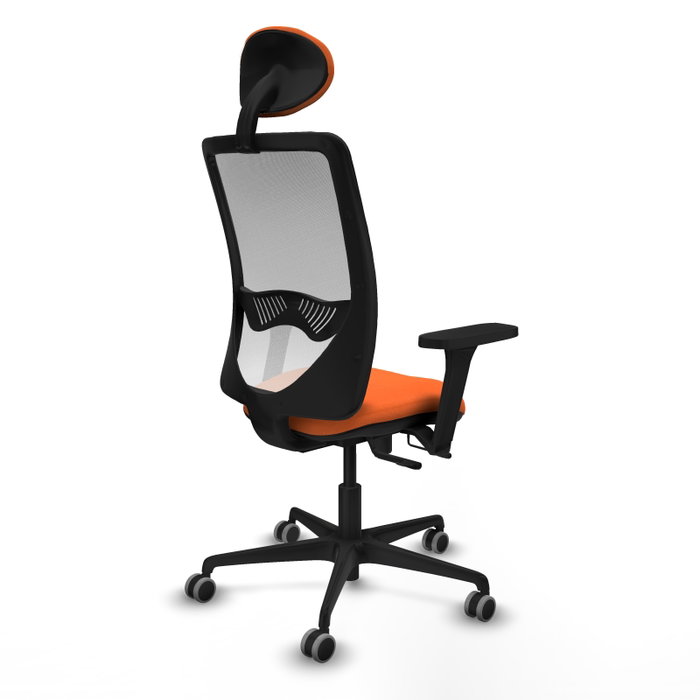 PIQUERAS Y CRESPO Silla de oficina Zulema Naranja y Blanco