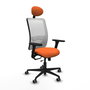 PIQUERAS Y CRESPO Silla de oficina Zulema Naranja y Blanco