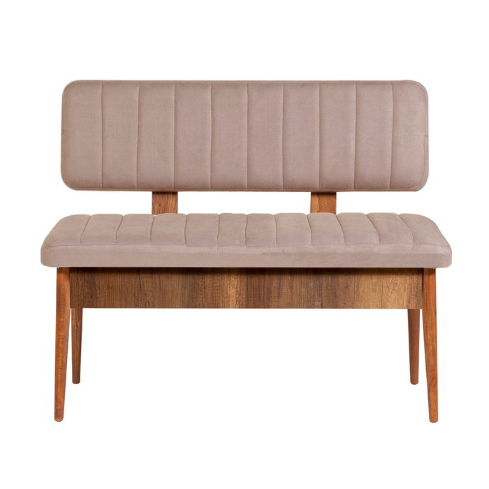 Hanah Home Juego de Mesa y Sillas Extensible de Comedor, Tablero Melamina Nogal y Piedra, Tapizado Terciopelo, 130x80 cm Hanah Home Juego de Mesa y Sillas Extensible de Comedor, Tablero Melamina Nogal y Piedra, Tapizado Terciopelo, 130x80 cm