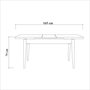 Hanah Home Juego de Mesa y Sillas Extensible de Comedor, Tablero Melamina Nogal y Piedra, Tapizado Terciopelo, 130x80 cm