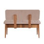 Hanah Home Juego de Mesa y Sillas Extensible de Comedor, Tablero Melamina Nogal y Piedra, Tapizado Terciopelo, 130x80 cm