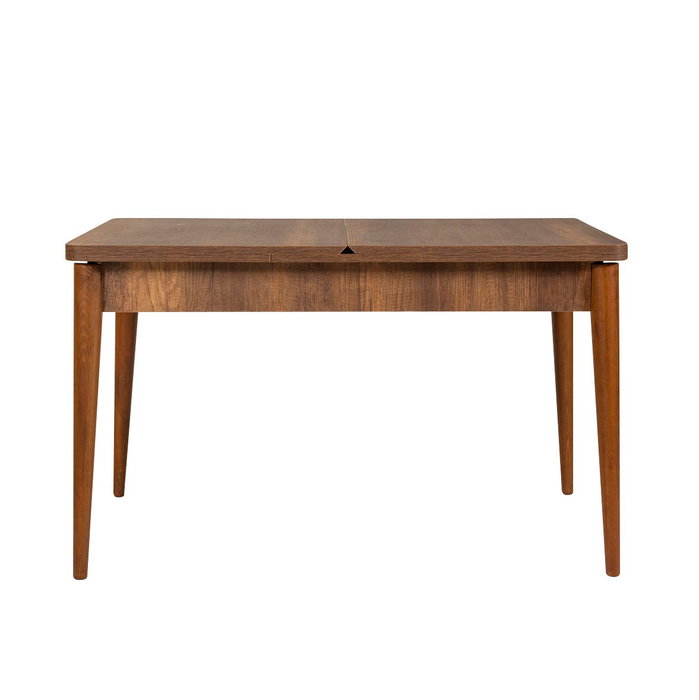 Hanah Home Juego de Mesa y Sillas Extensible de Comedor, Tablero Melamina Nogal y Piedra, Tapizado Terciopelo, 130x80 cm Hanah Home Juego de Mesa y Sillas Extensible de Comedor, Tablero Melamina Nogal y Piedra, Tapizado Terciopelo, 130x80 cm