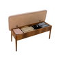 Hanah Home Juego de Mesa y Sillas Extensible de Comedor, Tablero Melamina Nogal y Piedra, Tapizado Terciopelo, 130x80 cm