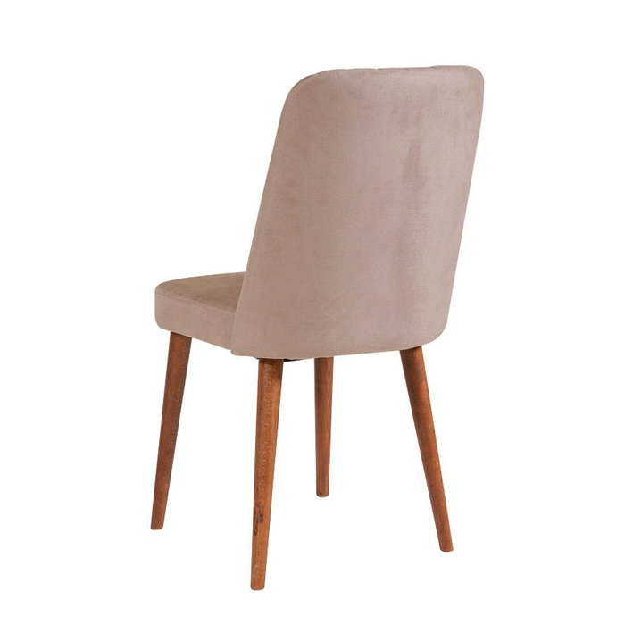 Hanah Home Juego de Mesa y Sillas Extensible de Comedor, Tablero Melamina Nogal y Piedra, Tapizado Terciopelo, 130x80 cm Hanah Home Juego de Mesa y Sillas Extensible de Comedor, Tablero Melamina Nogal y Piedra, Tapizado Terciopelo, 130x80 cm