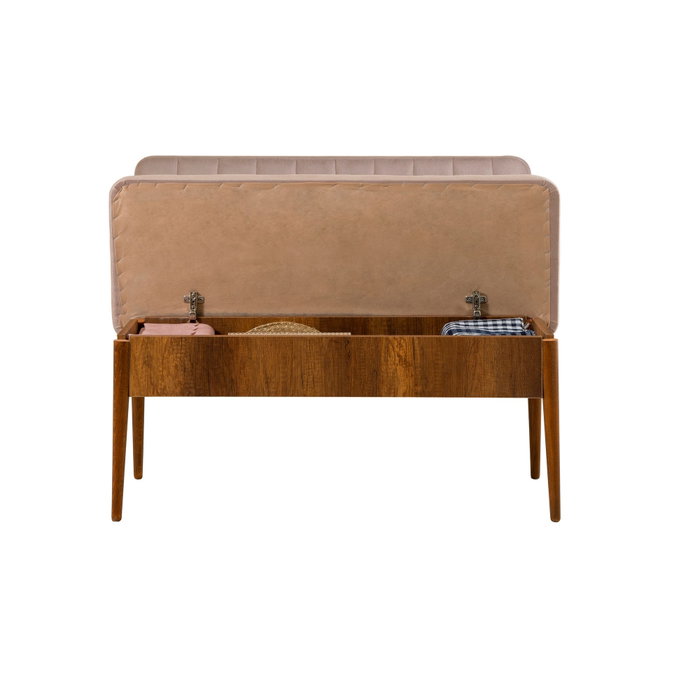 Hanah Home Juego de Mesa y Sillas Extensible de Comedor, Tablero Melamina Nogal y Piedra, Tapizado Terciopelo, 130x80 cm Hanah Home Juego de Mesa y Sillas Extensible de Comedor, Tablero Melamina Nogal y Piedra, Tapizado Terciopelo, 130x80 cm