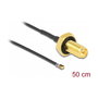 DeLOCK Cable de antena coaxial RP-SMA hembra a MHF 4L LK 1.37 50cm