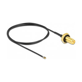DeLOCK Cable de antena coaxial RP-SMA hembra a MHF 4L LK 1.37 50cm