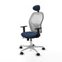 PIQUERAS Y CRESPO Silla de oficina Jorquera Azul marino y Blanco