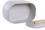 DKD Home Decor Panera Metal y Madera de Hevea Beige