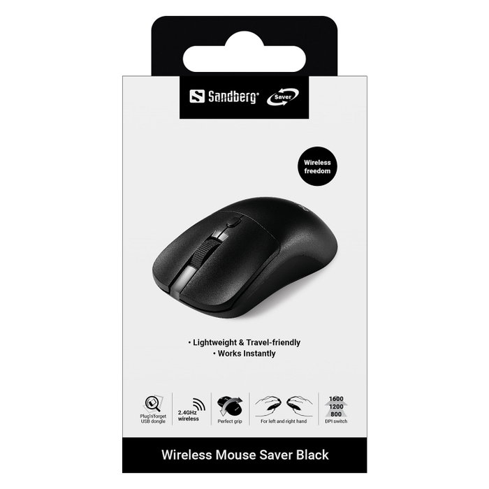 SANDBERG Wireless Mouse Saver Negro