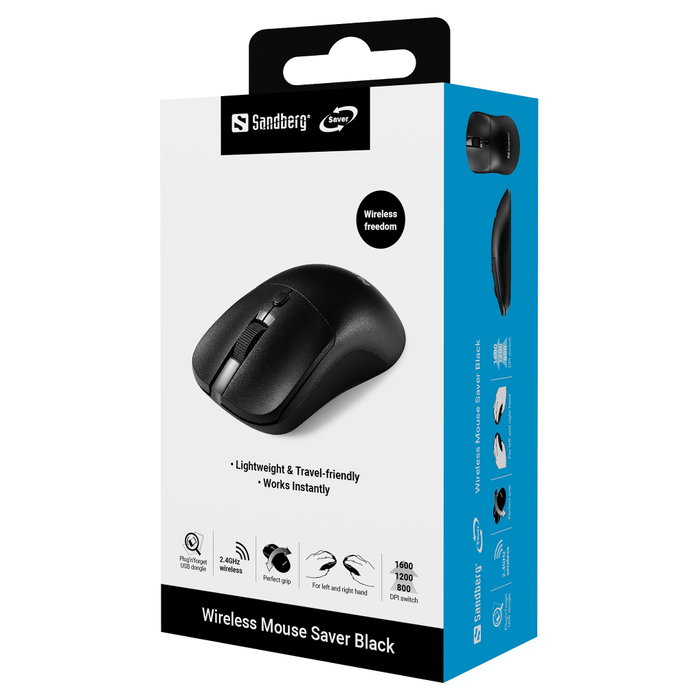 SANDBERG Wireless Mouse Saver Negro