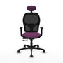PIQUERAS Y CRESPO Silla de oficina Jorquera con mecanismo Sincro/Traslack, Morado y Negro
