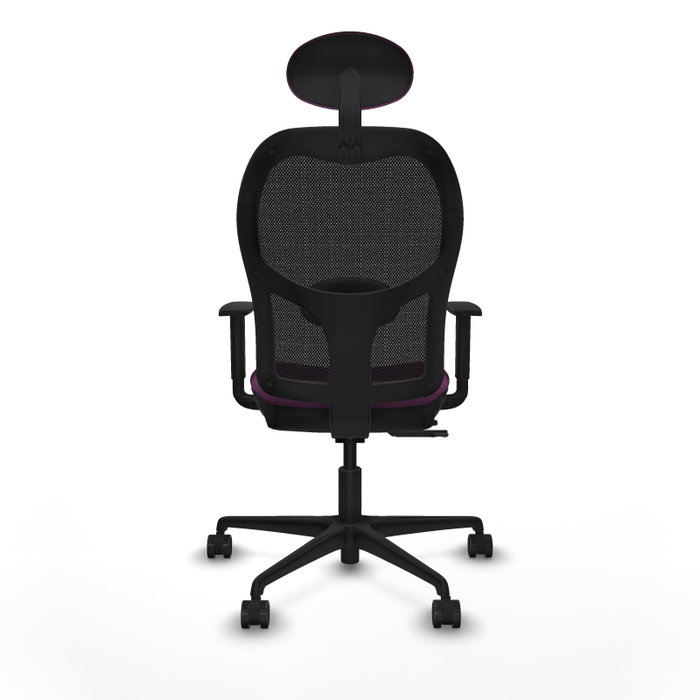 PIQUERAS Y CRESPO Silla de oficina Jorquera con mecanismo Sincro/Traslack, Morado y Negro