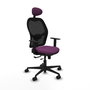 PIQUERAS Y CRESPO Silla de oficina Jorquera con mecanismo Sincro/Traslack, Morado y Negro