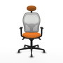 PIQUERAS Y CRESPO Silla de oficina Jorquera Naranja y Blanco