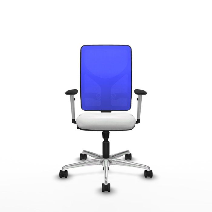 PIQUERAS Y CRESPO Silla de oficina Motilla con mecanismo Sincro, Blanco y Azul PIQUERAS Y CRESPO Silla de oficina Motilla con mecanismo Sincro, Blanco y Azul