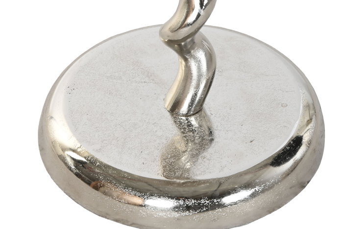 DKD Home Decor Mesita Auxiliar Colonial Plateado Aluminio 35 x 61 x 35 cm