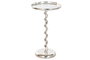 DKD Home Decor Mesita Auxiliar Colonial Plateado Aluminio 35 x 61 x 35 cm