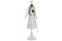 DKD Home Decor Ángel Decoración Metal Envejecido Blanco y Dorado