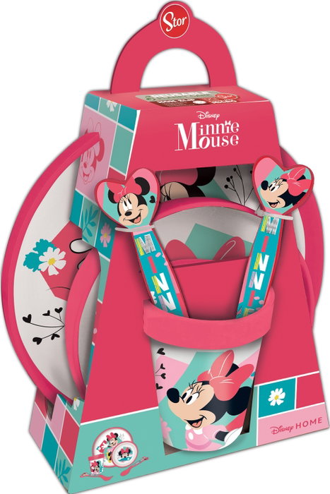 Disney Minnie Set Premium Bicolor Antideslizante 5 Piezas Plástico Alimentario Reciclable CZ11307 Disney Minnie Set Premium Bicolor Antideslizante 5 Piezas Plástico Alimentario Reciclable CZ11307