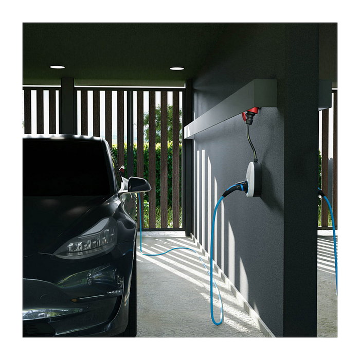 go-eCharger Gemini flex, 11 kW (16A 3-phasig) Estación de Carga Móvil Blanco/Negro Tipo 2