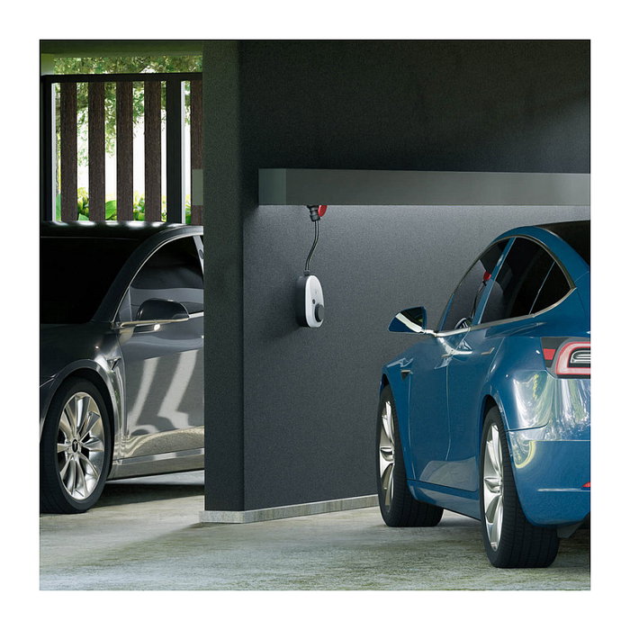 go-eCharger Gemini flex, 11 kW (16A 3-phasig) Estación de Carga Móvil Blanco/Negro Tipo 2